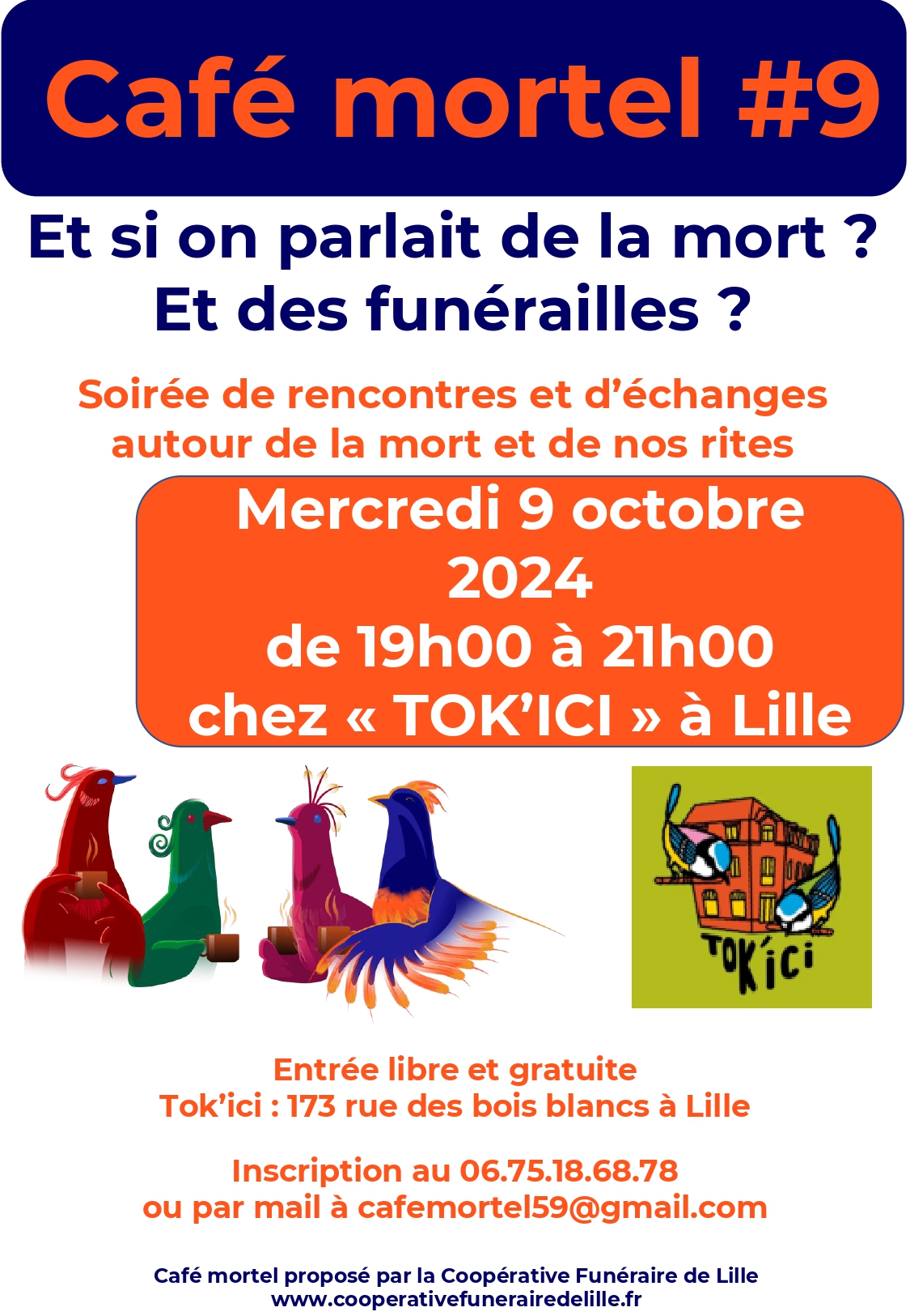 Café Mortel #9 ; mercredi 9 octobre de 19h à 21h